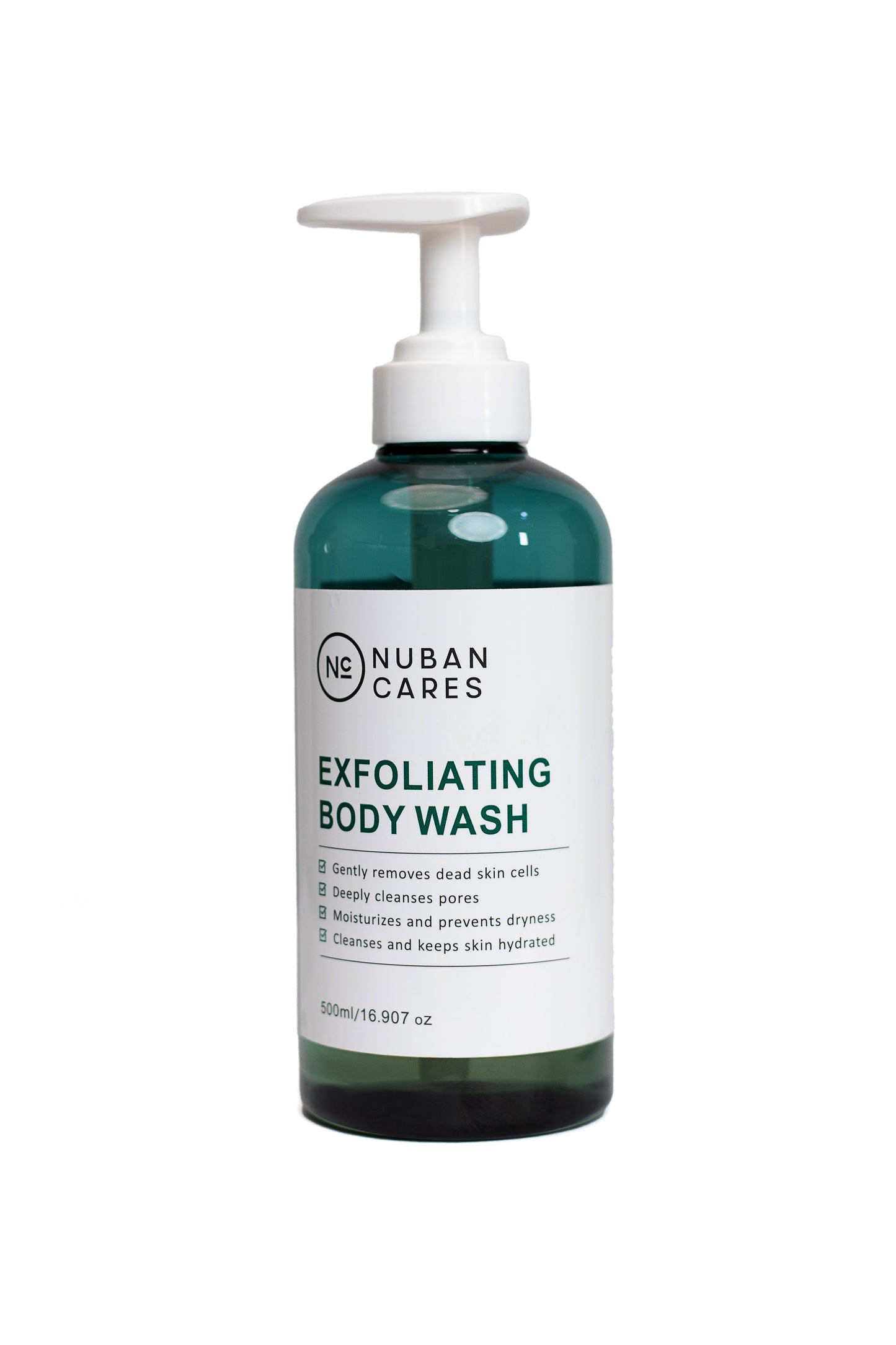 Nuban Cares Exfoliating Body Wash — gentle exfoliation for body to smooth texture, brighten skin and treat body acne