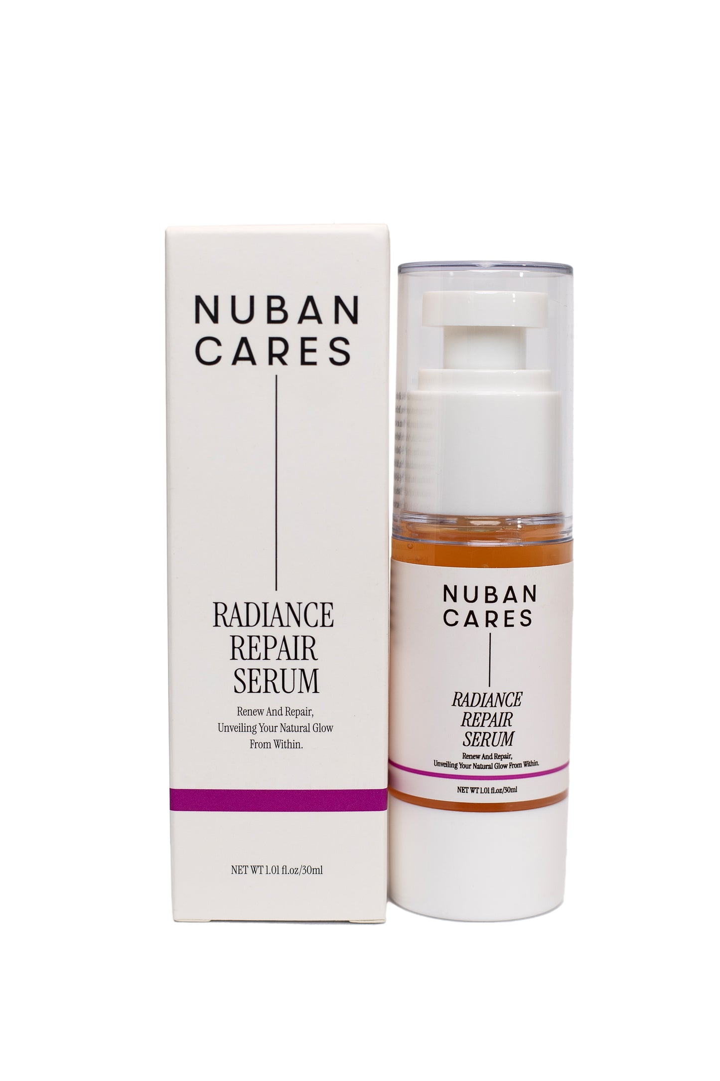 Nuban Cares Radiance Repair Serum - Barrier-repair serum with peptides and niacinamide to restore healthy, resilient skin