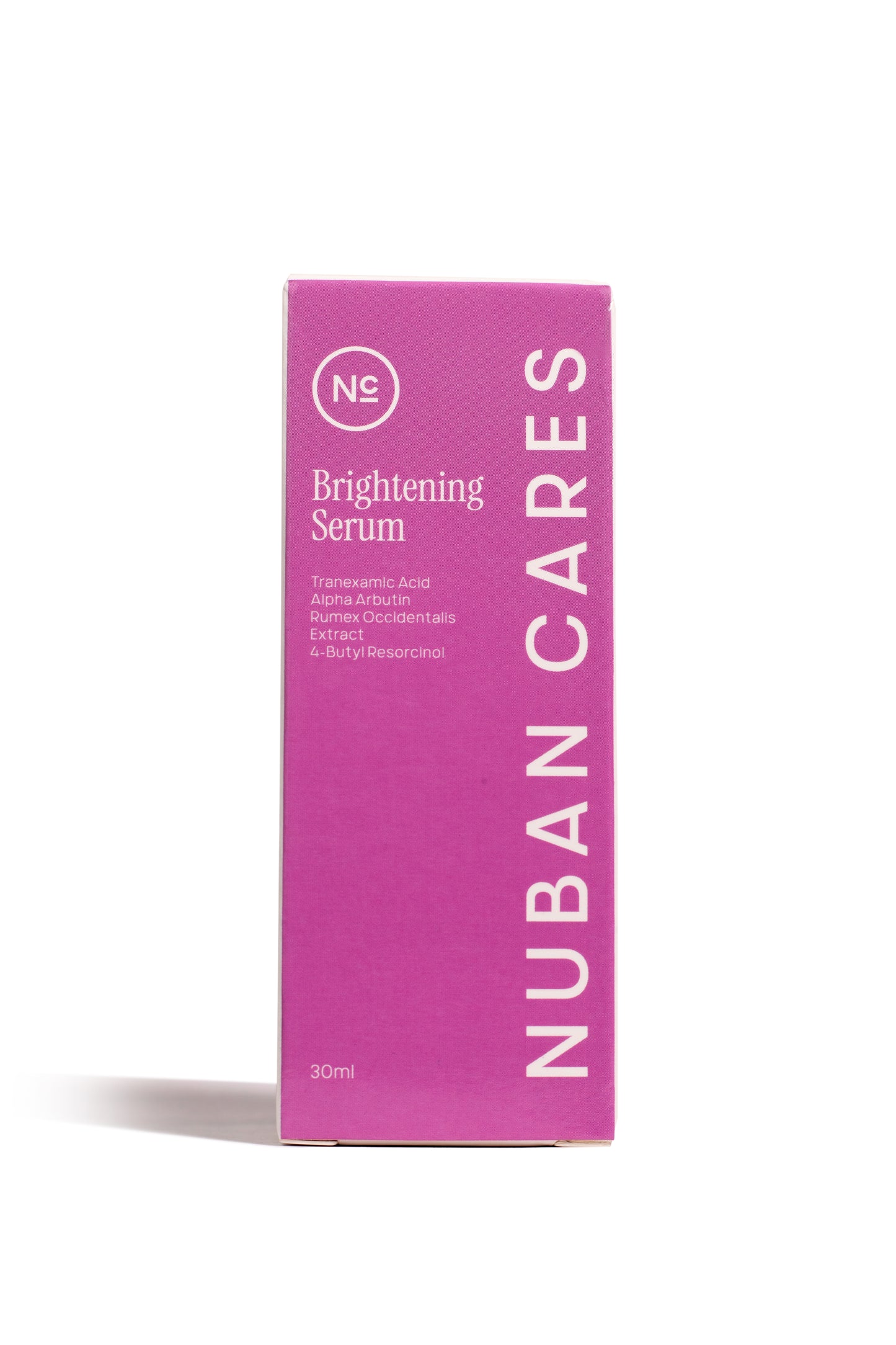 Nuban Cares Brightening Serum with 4-Butylresorcinol, Alpha-Arbutin, and Tranexamic Acid for dark spots and even skin tone