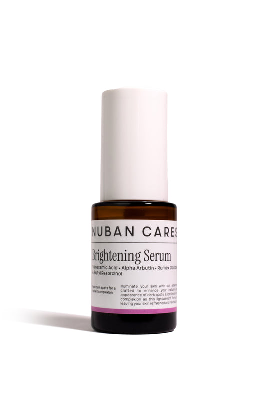 Nuban Cares Brightening Serum with 4-Butylresorcinol, Alpha-Arbutin, and Tranexamic Acid for dark spots and even skin tone